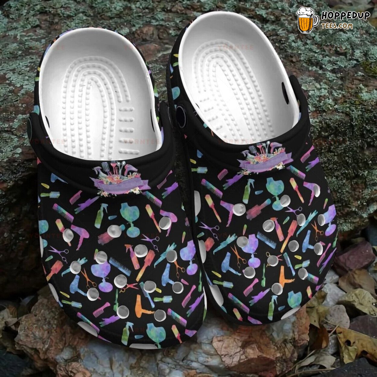 Hairstylist Love Is In The Hair Lover Gift Comfy Rubber Clog Shoes
