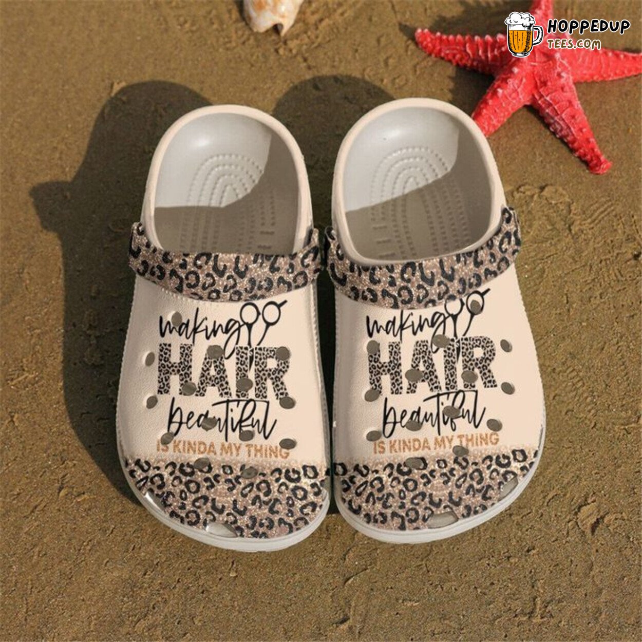 Hairstylist Making Hair Beautiful Theme Comfortable Professional Clogs Shoes