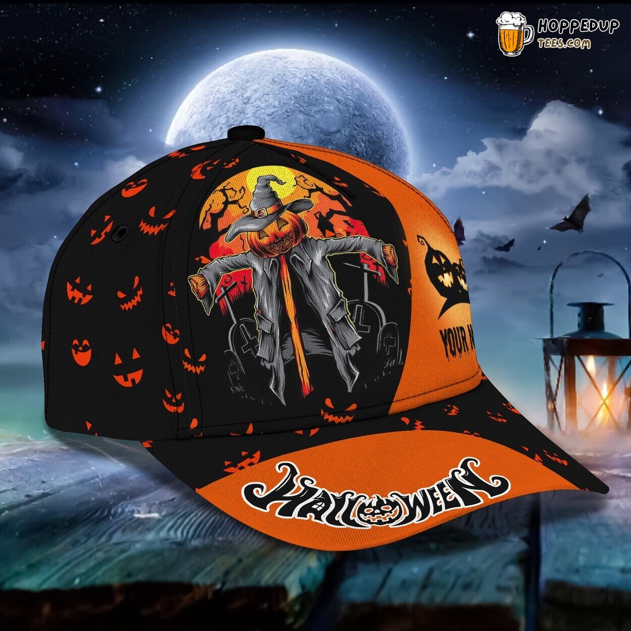 Halloween 3D Classic Cap Personalized Name Design Premium Unique Quality