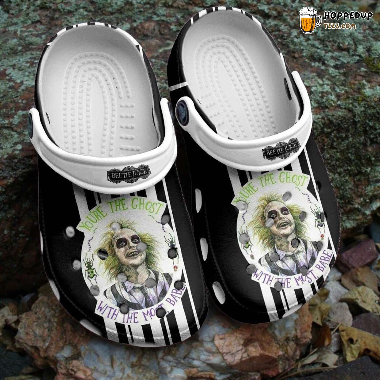 Halloween Beetlejuice Ghost Most Babe Themed Comfortable Clogs