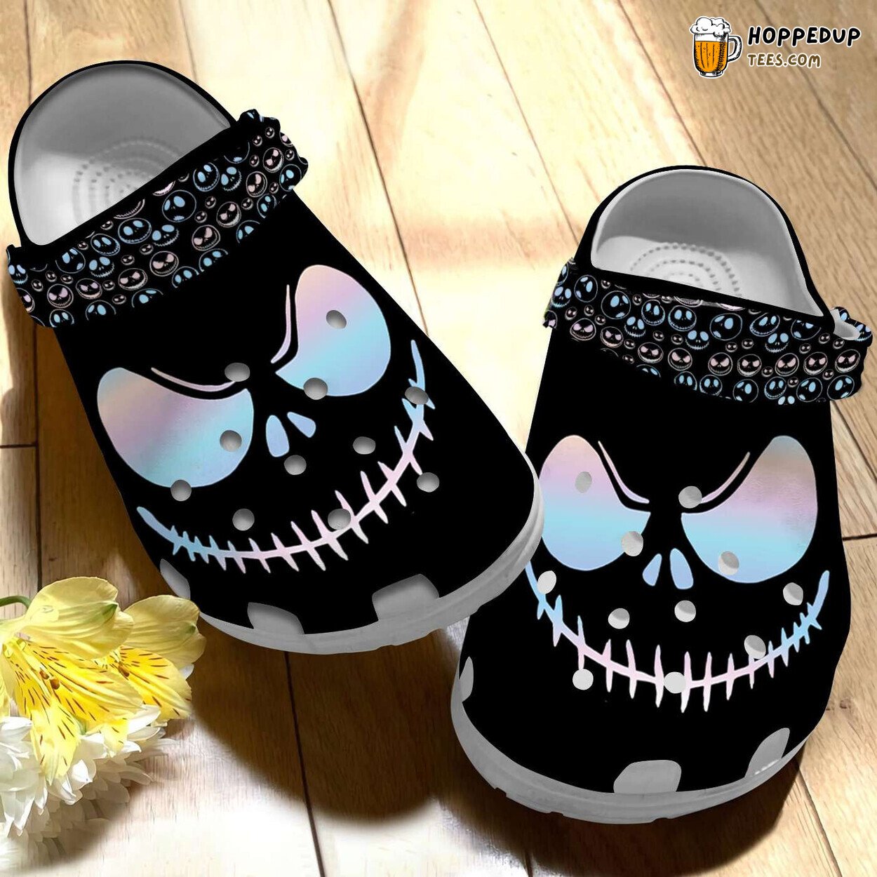 Halloween Black Pumpkin King Themed Classic Comfort Clogs Shoes