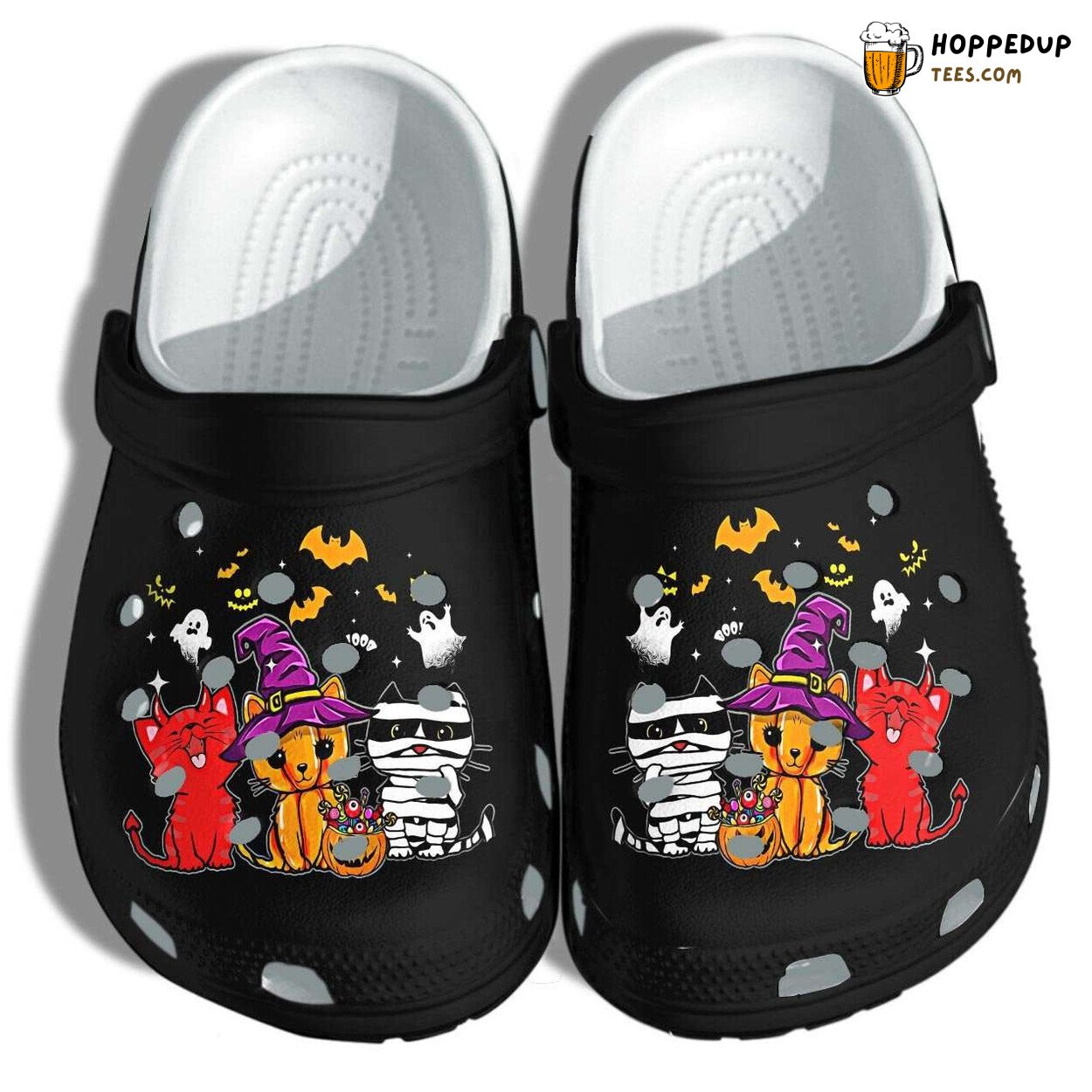 Halloween Cats Mummy Witch Costume Theme Comfortable Clogs Footwear