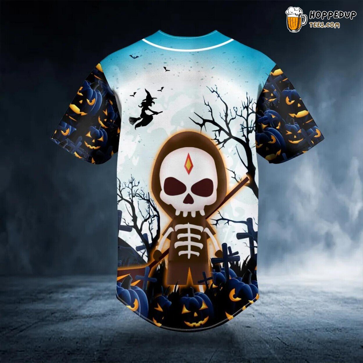 Halloween Celebration Skull Baseball Jersey Graphic Tees 3D Print Edition