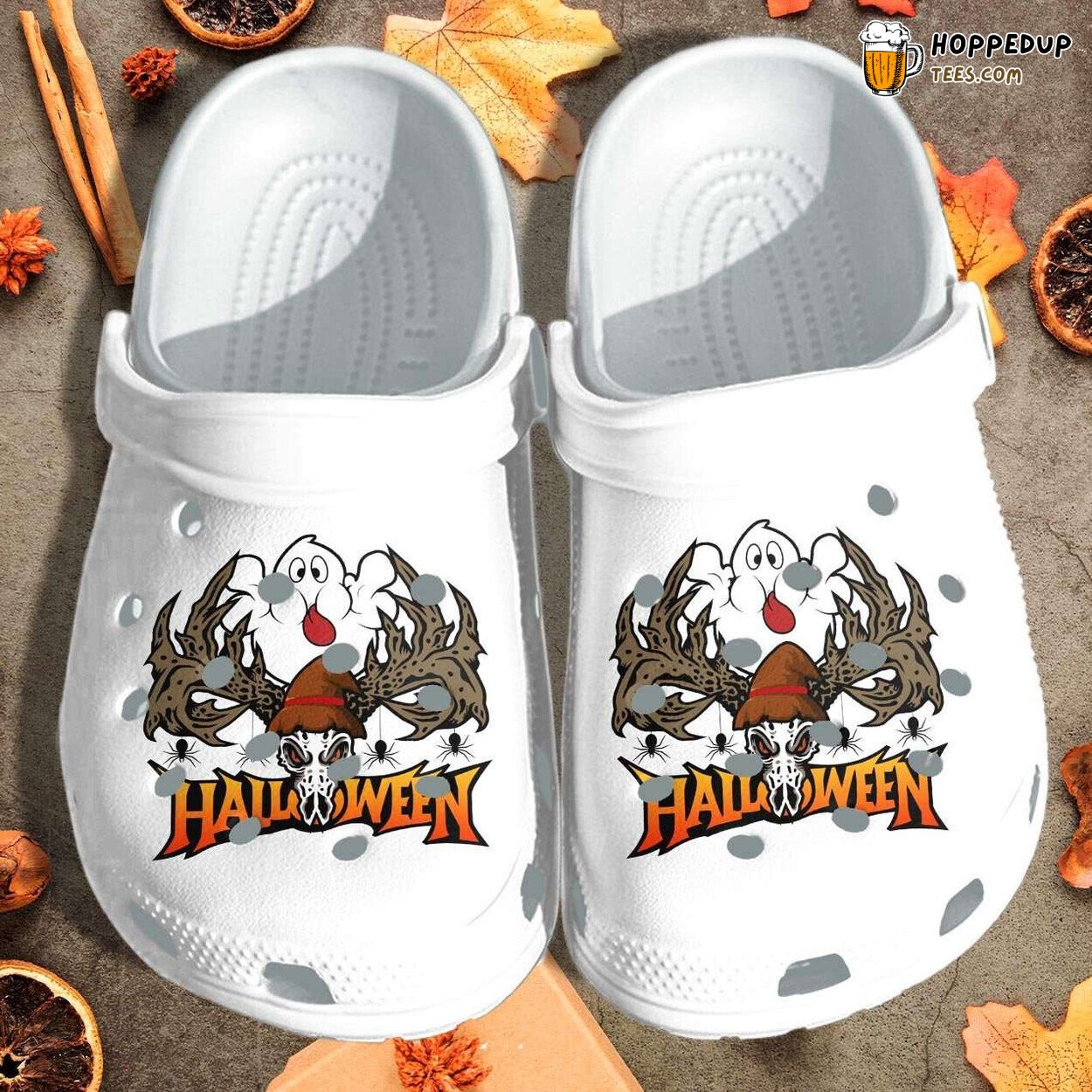 Halloween Cute Ghost Classic Comfortable Unique Clogs Shoes Design