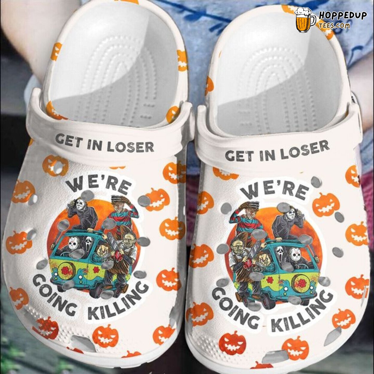 Halloween Get In Loser Killing Theme Rubber Comfort Clogs Shoes