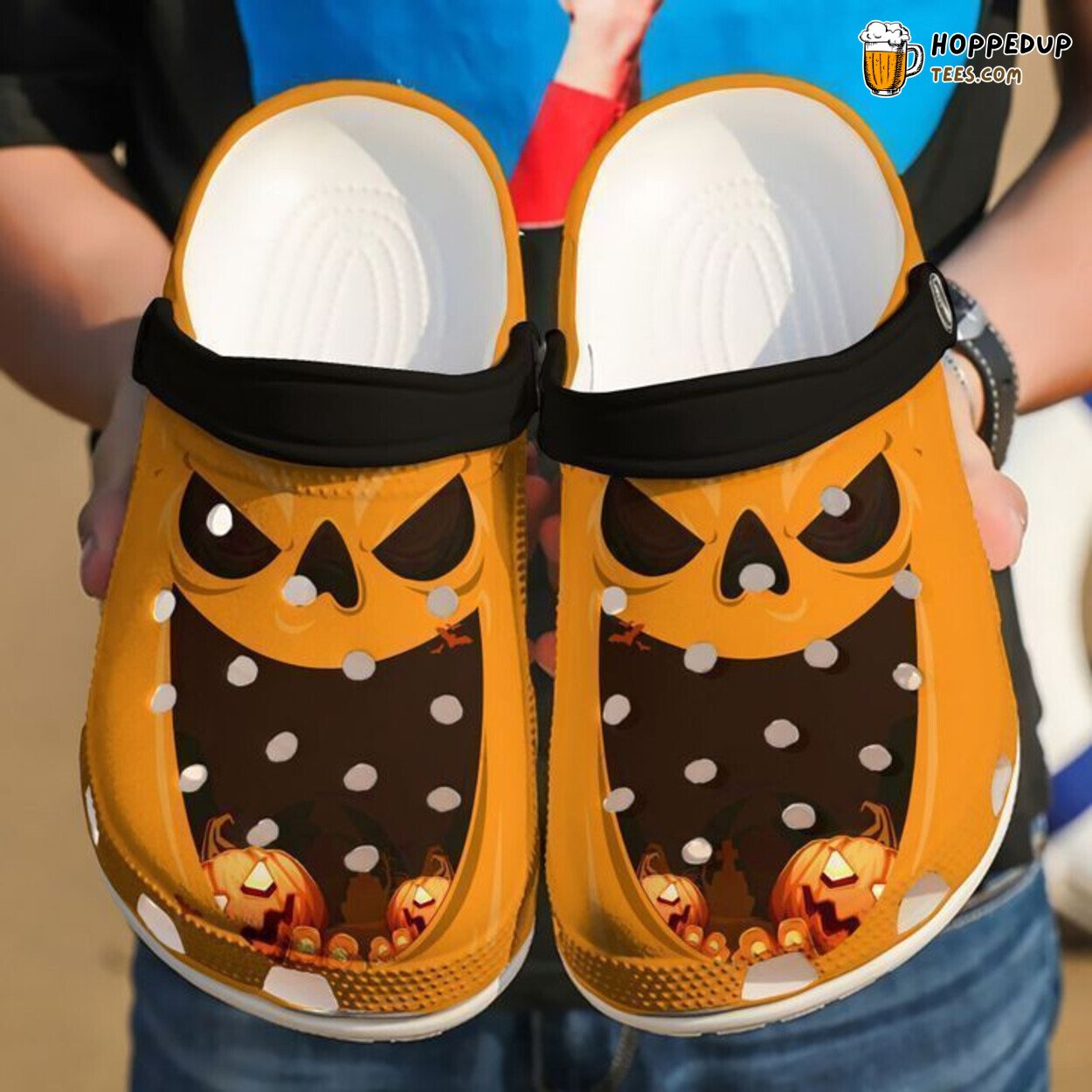 Halloween Happy Pumpkin Themed Comfortable Clog Shoes Unique and Stylish