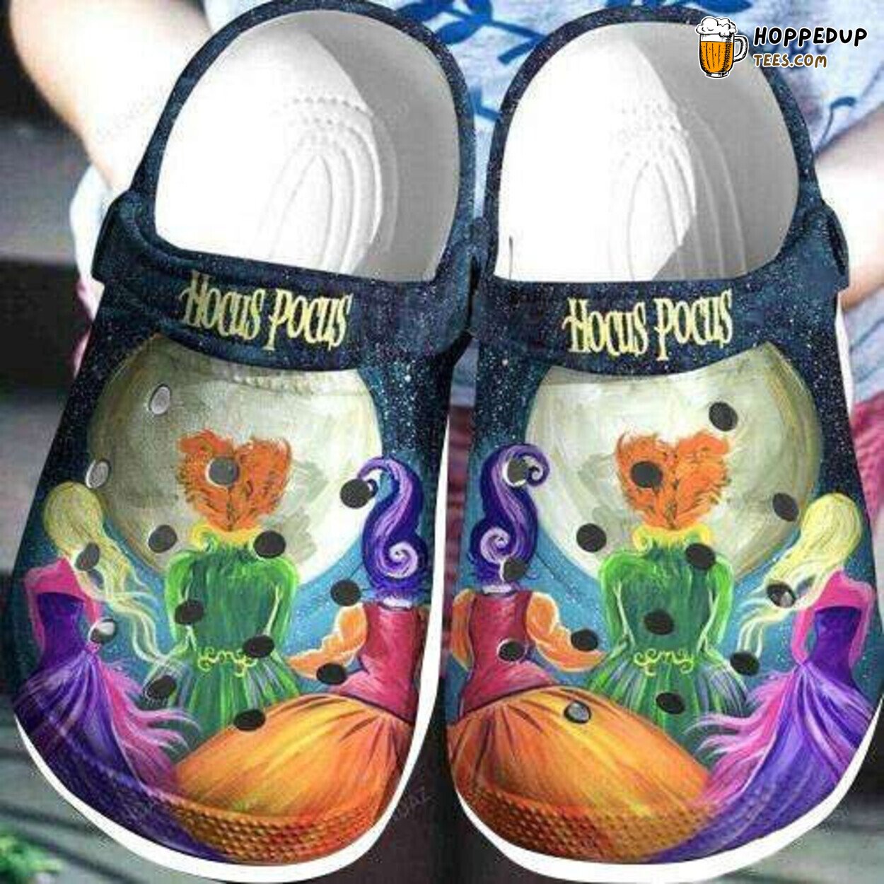 Halloween Hocus Pocus Colorful Themed Unique Clogs