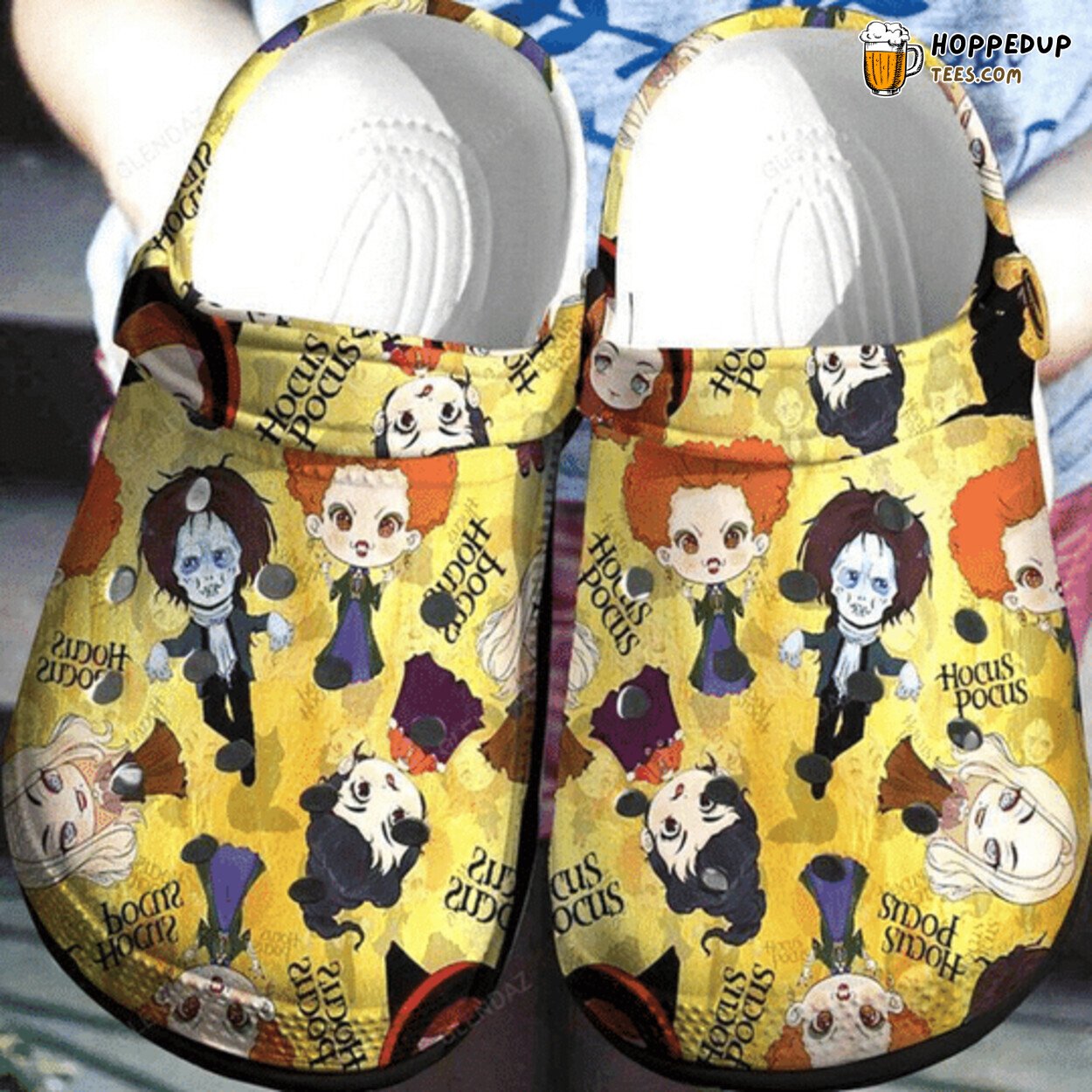 Halloween Hocus Pocus Themed Clogs Unique Spooky Season Comfortable Shoes