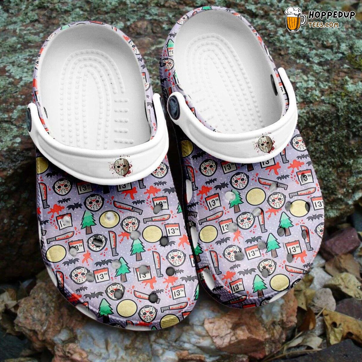 Halloween Horror Face Friday 13th Theme Special Clogs Shoes