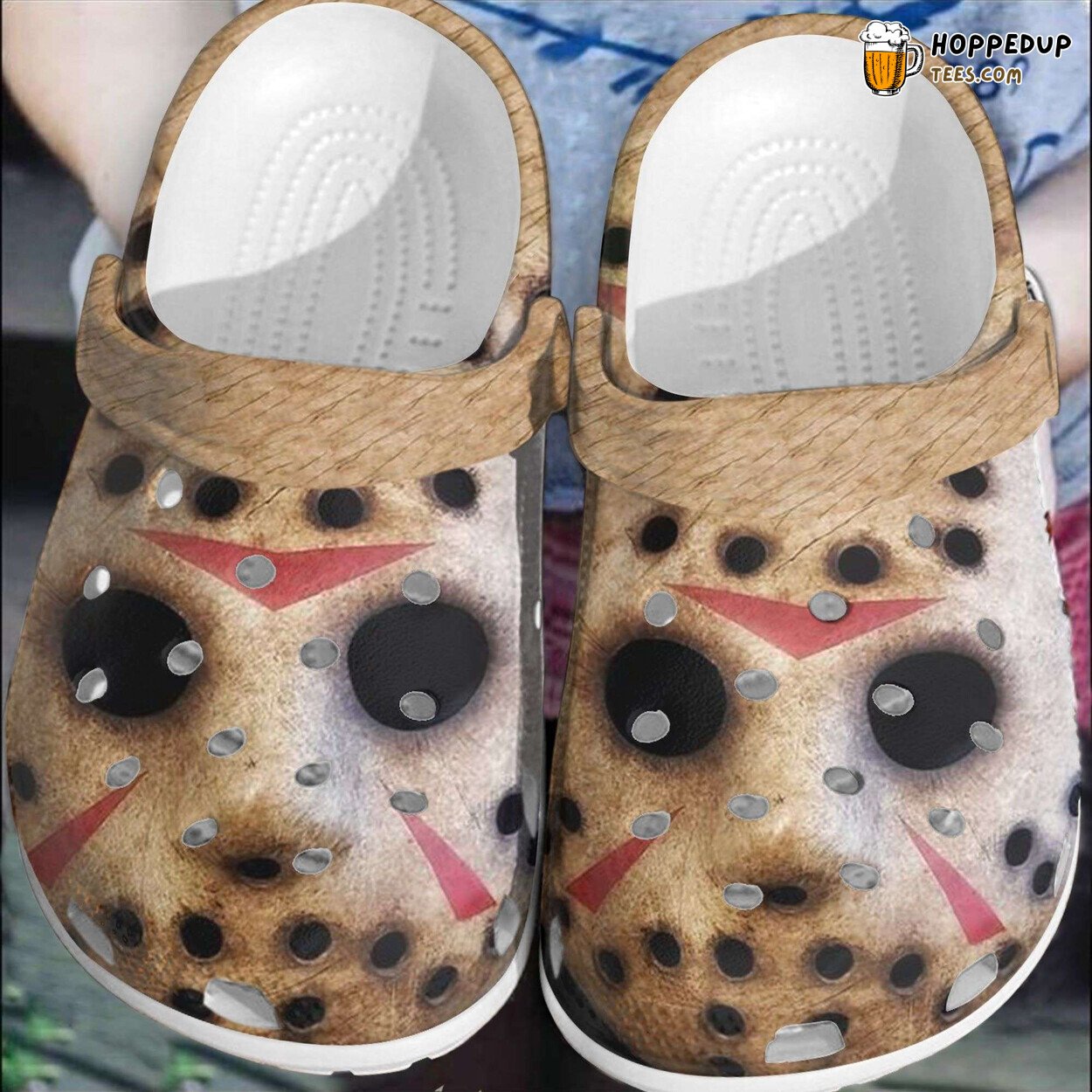 Halloween Jason Voorhees Mask Horror Movie Themed Clogs Shoes