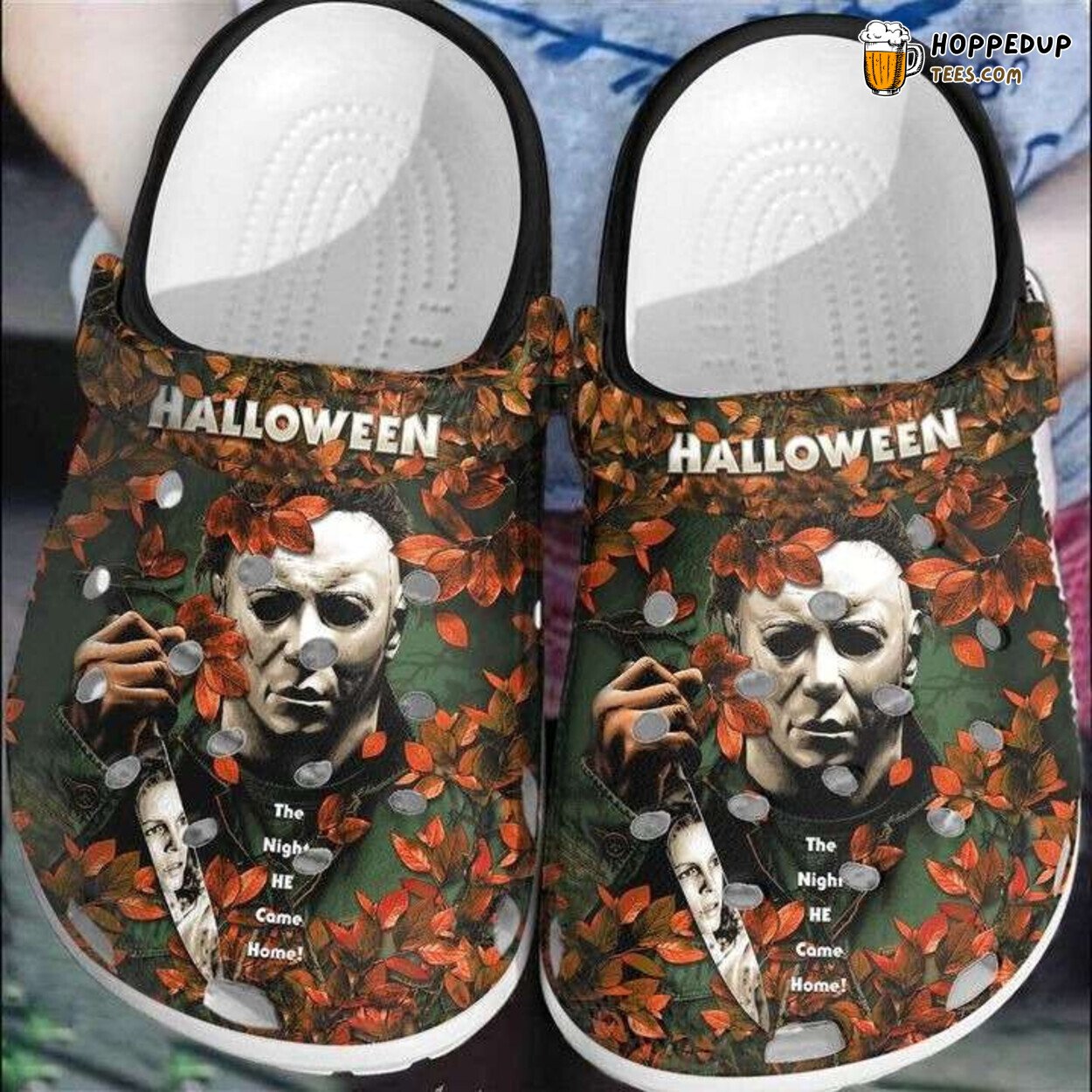 Halloween Michael Myers Night Home Themed Clogs Shoes Scary Design