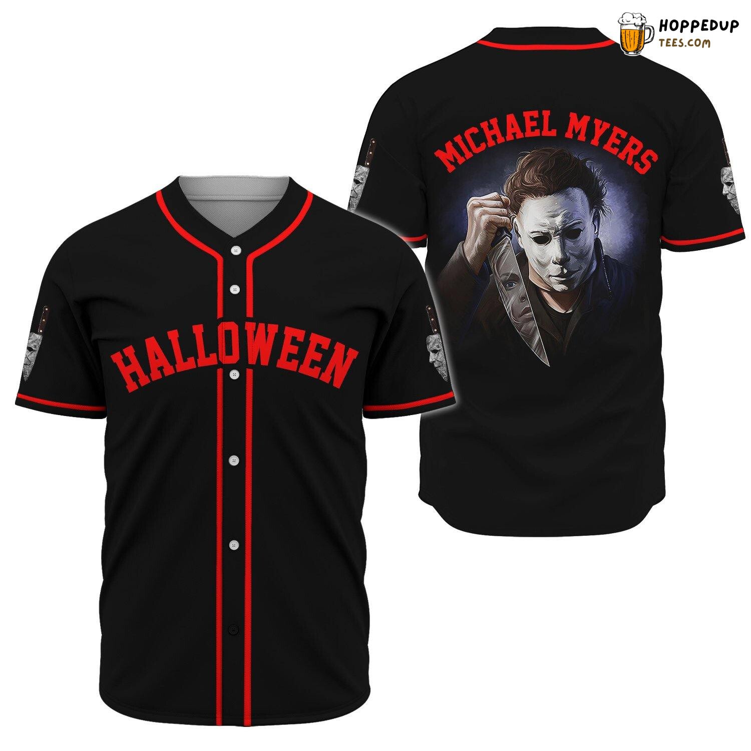 Halloween Michael Myers Unique Design Baseball Jersey Distinctive Look