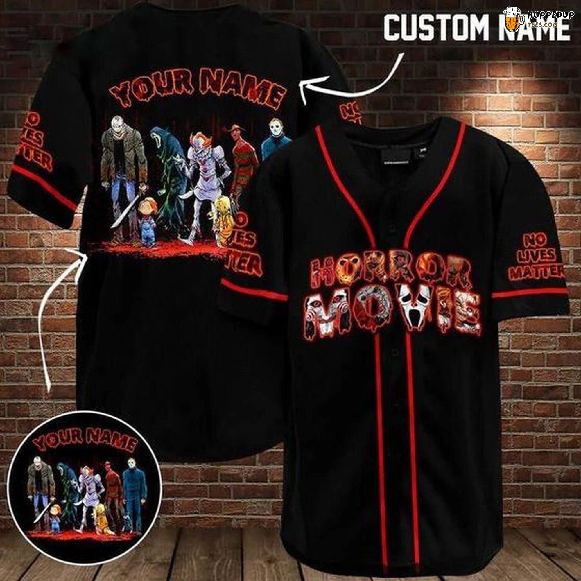 Halloween Movie Personalized Horror Unique Baseball Jersey Design