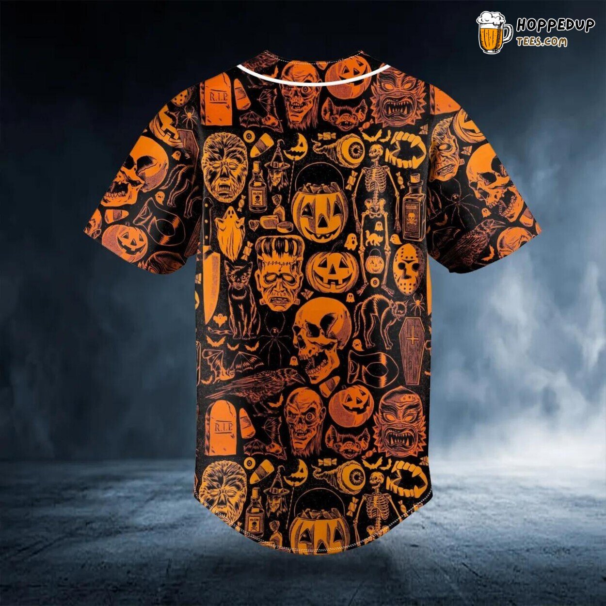 Halloween Pattern Pumpkin Skull Jersey Skull Viking 3D Print Special Tee