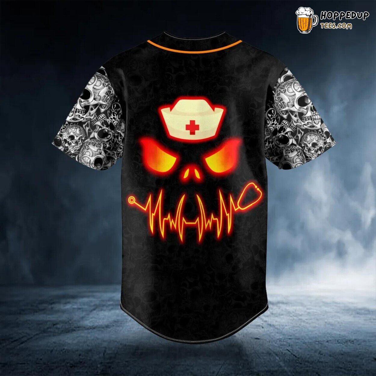 Halloween Skull Celebration Baseball Jersey Graphic Tees 3D Print Custom