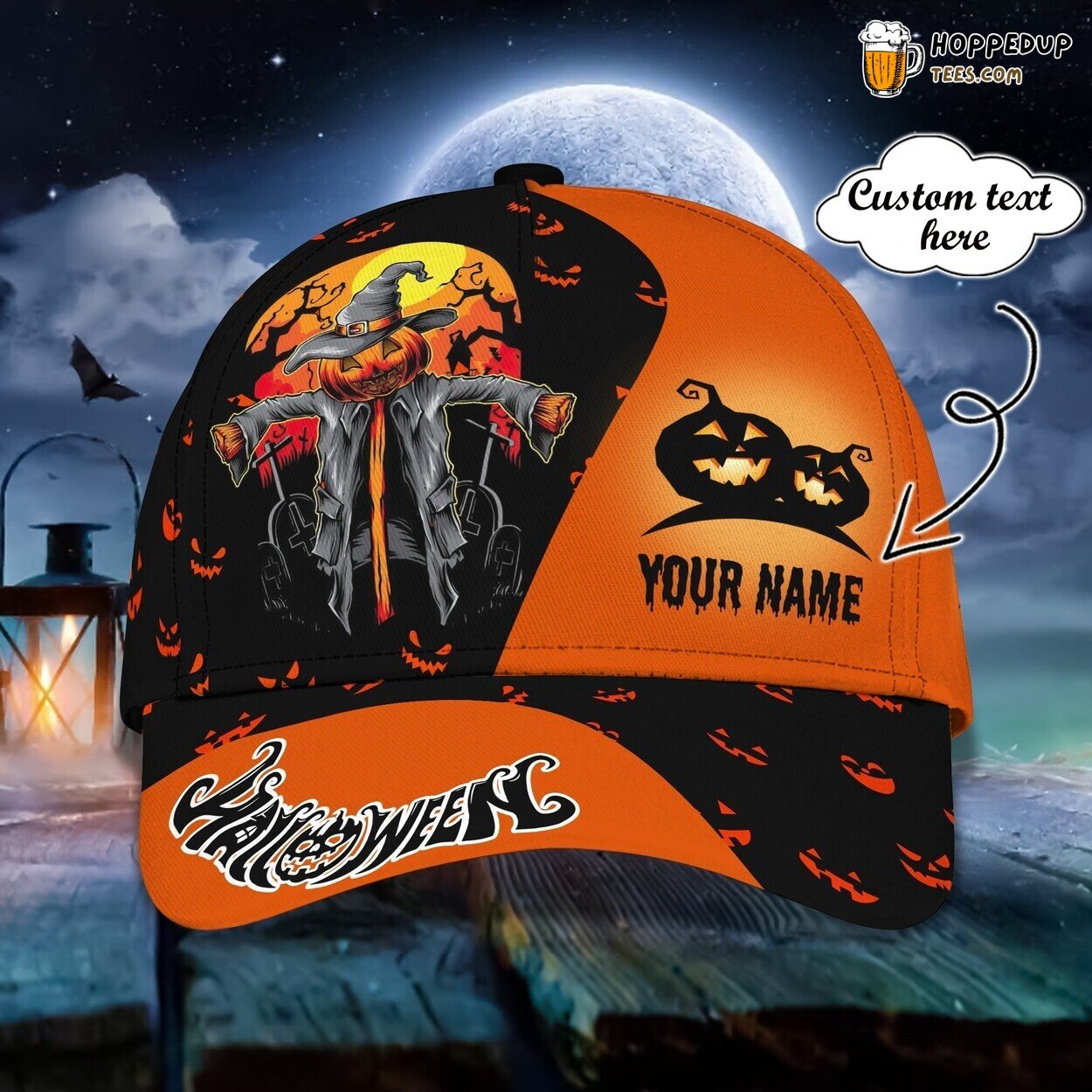 Halloween Unisex Customizable Sayings Golf 3D Adjustable Cap Design