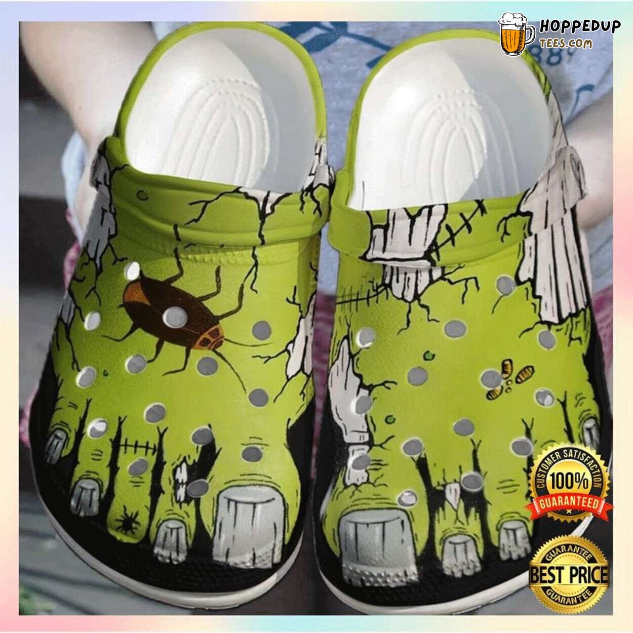 Halloween Zombie Feet Themed Clogs Unique Spooky Season Footwear Design