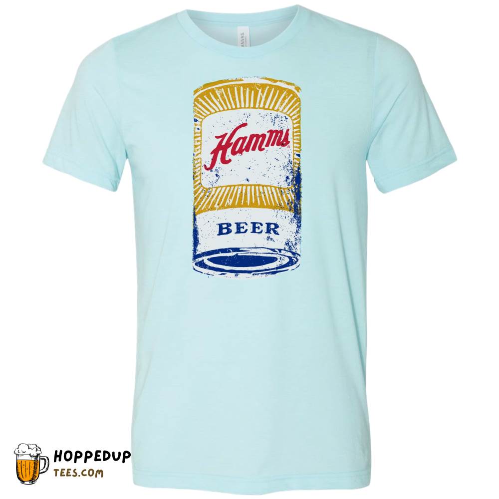 Hamm’s Beer Can Heather Ice Blue Tee – HU