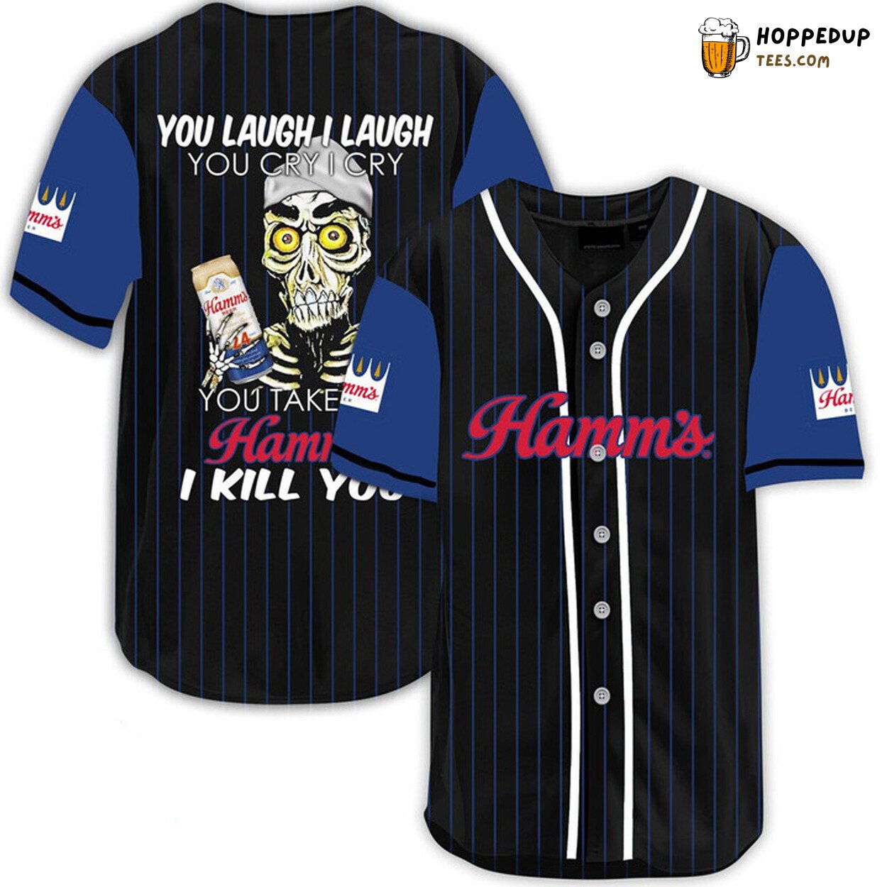 Hamm’s Beer Defender Baseball Jersey Unique Laugh Cry Themed Design Edition