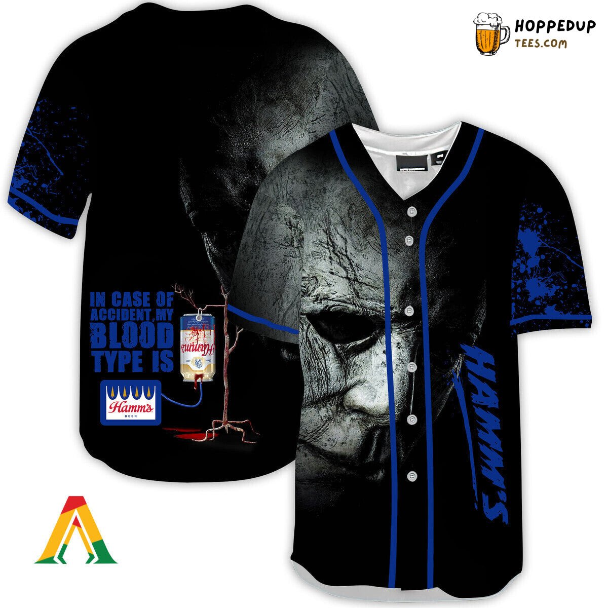 Hamms Beer Michael Myers Halloween Horror Unique Baseball Jersey Design