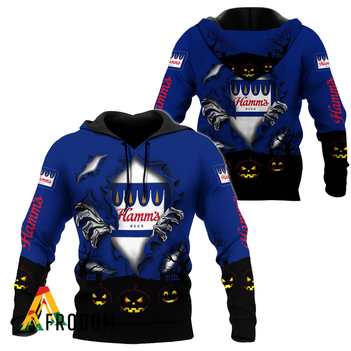 Hamm’S Beer Scary Halloween Night Hoodie Combo HU