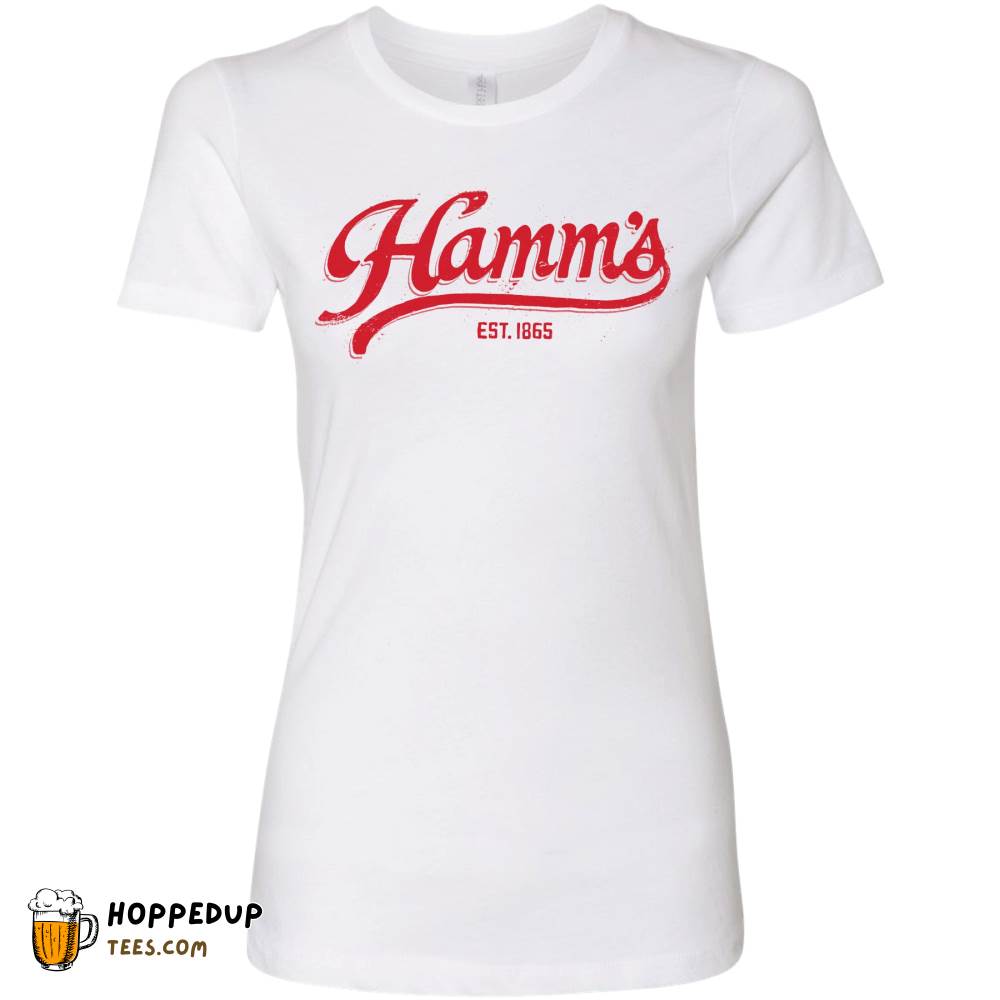 Hamm’s Beer Slant White Graphic Tee – HU