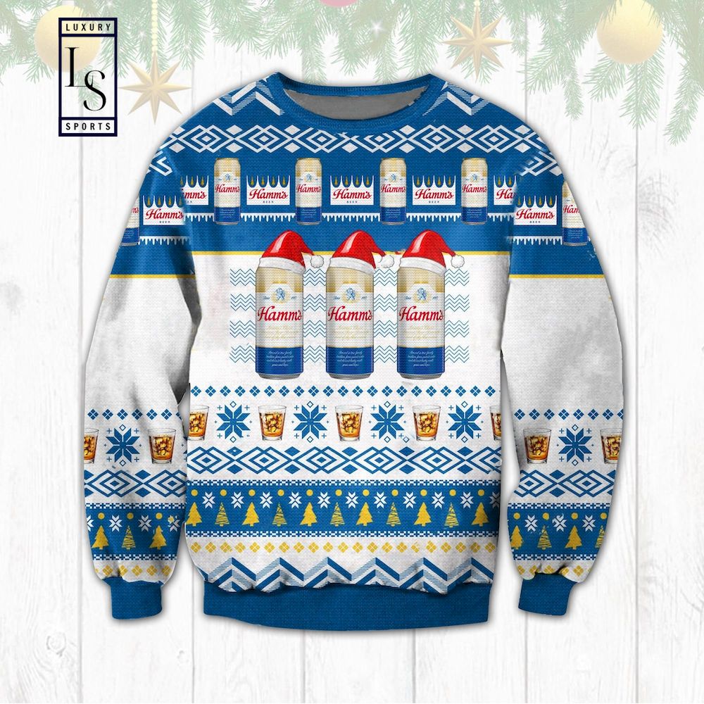 Hamms Beer Ugly Christmas Sweater HU