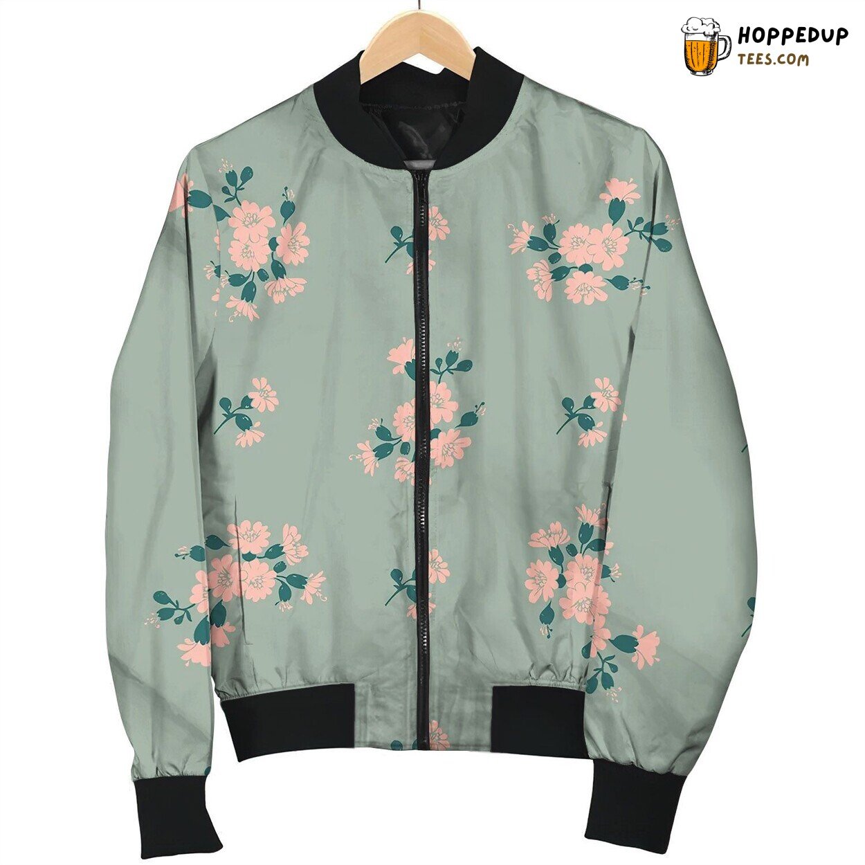 Hand Drawn Meadow Flowers Bomber Jacket