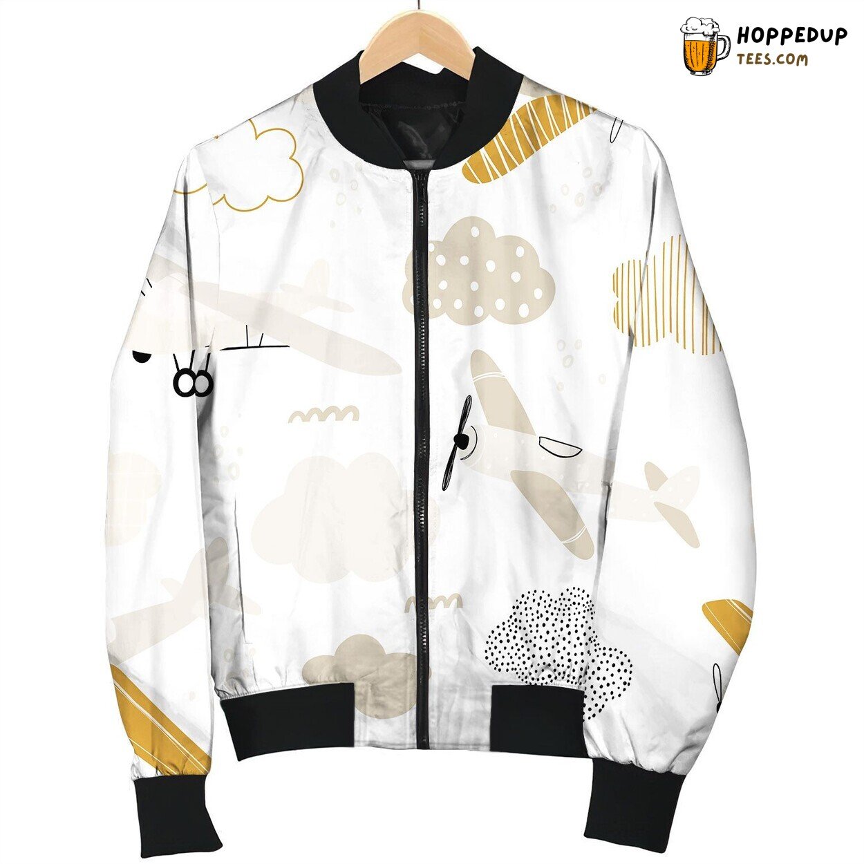 Handdrawn Seamless Repeating Children Simplev Bomber Jacket