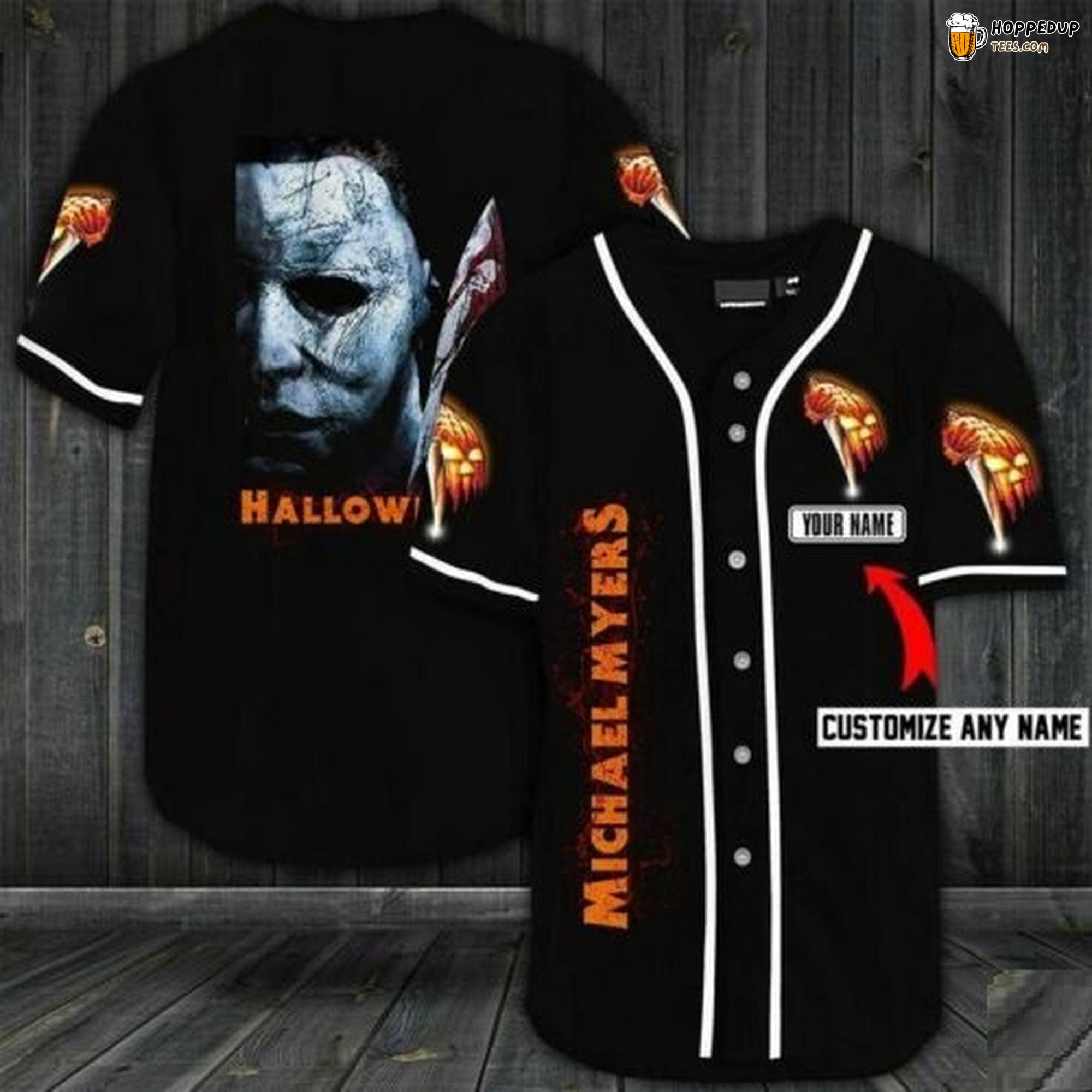 Happy Halloween Michael Myers Horror 3D Unique Baseball Jersey