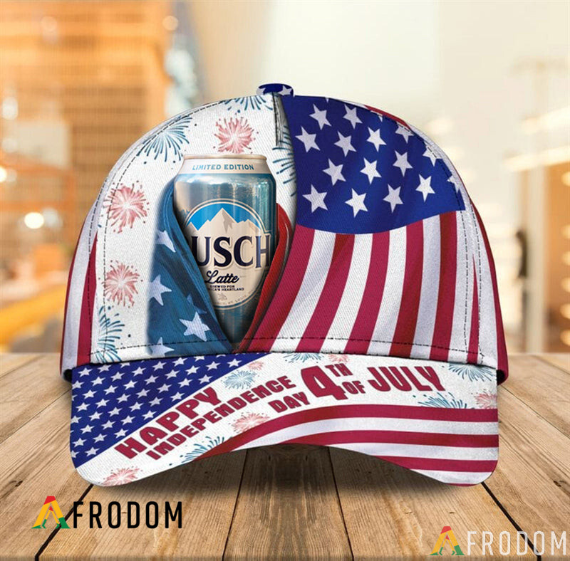 Happy Independence USA Flag Busch Latte Cap HU