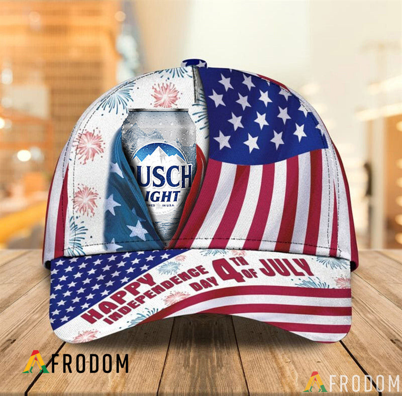 Happy Independence USA Flag Busch Light Cap HU