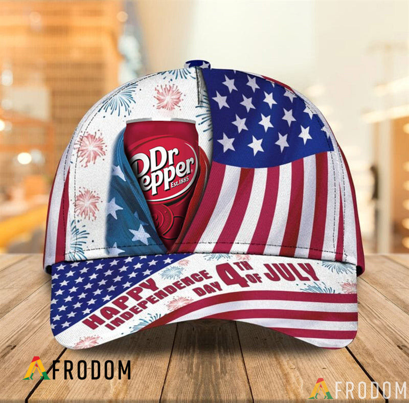 Happy Independence USA Flag Dr Pepper Cap HU
