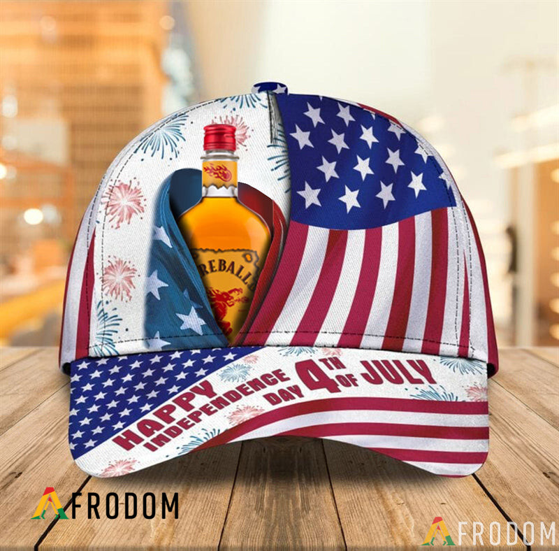 Happy Independence USA Flag Fireball Whisky Cap HU