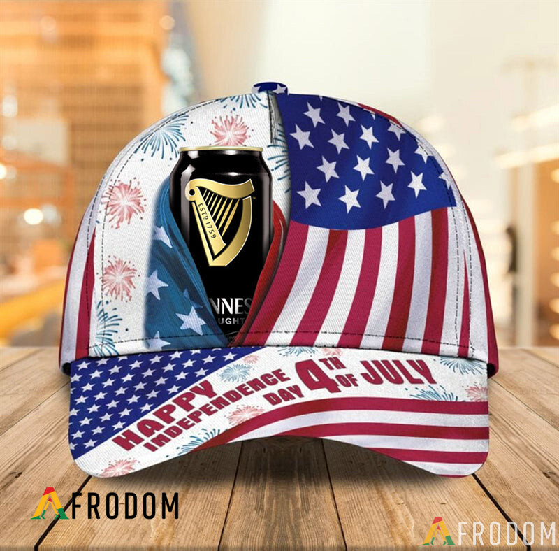 Happy Independence USA Flag Guinness Cap HU