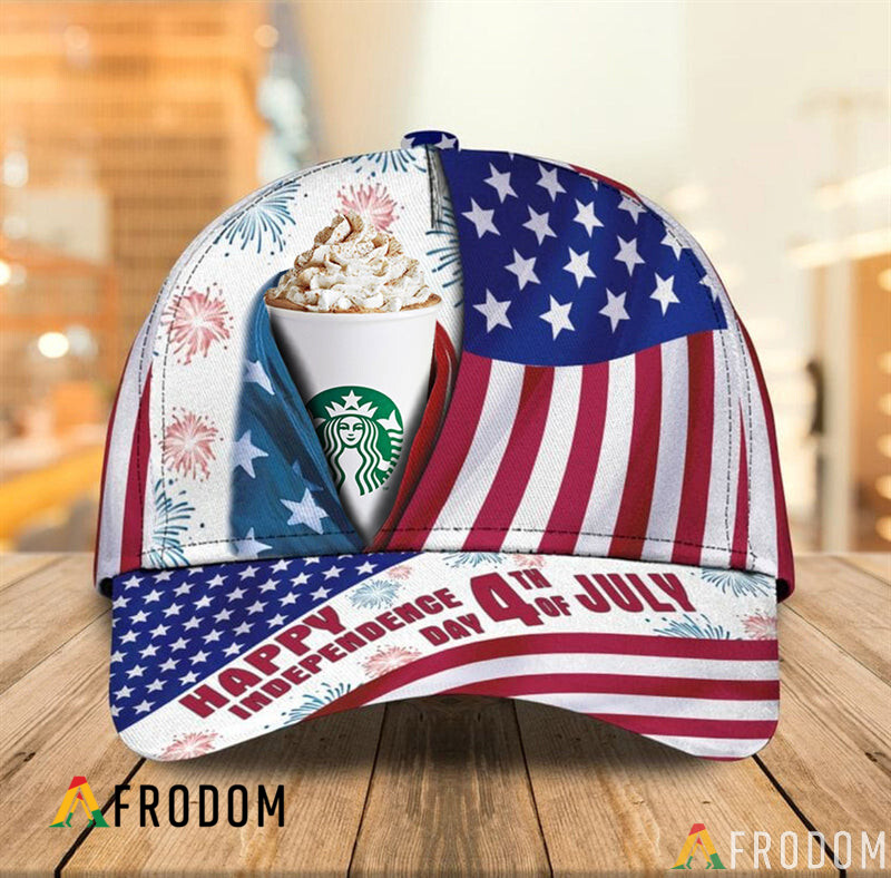 Happy Independence USA Flag Starbucks Cap HU