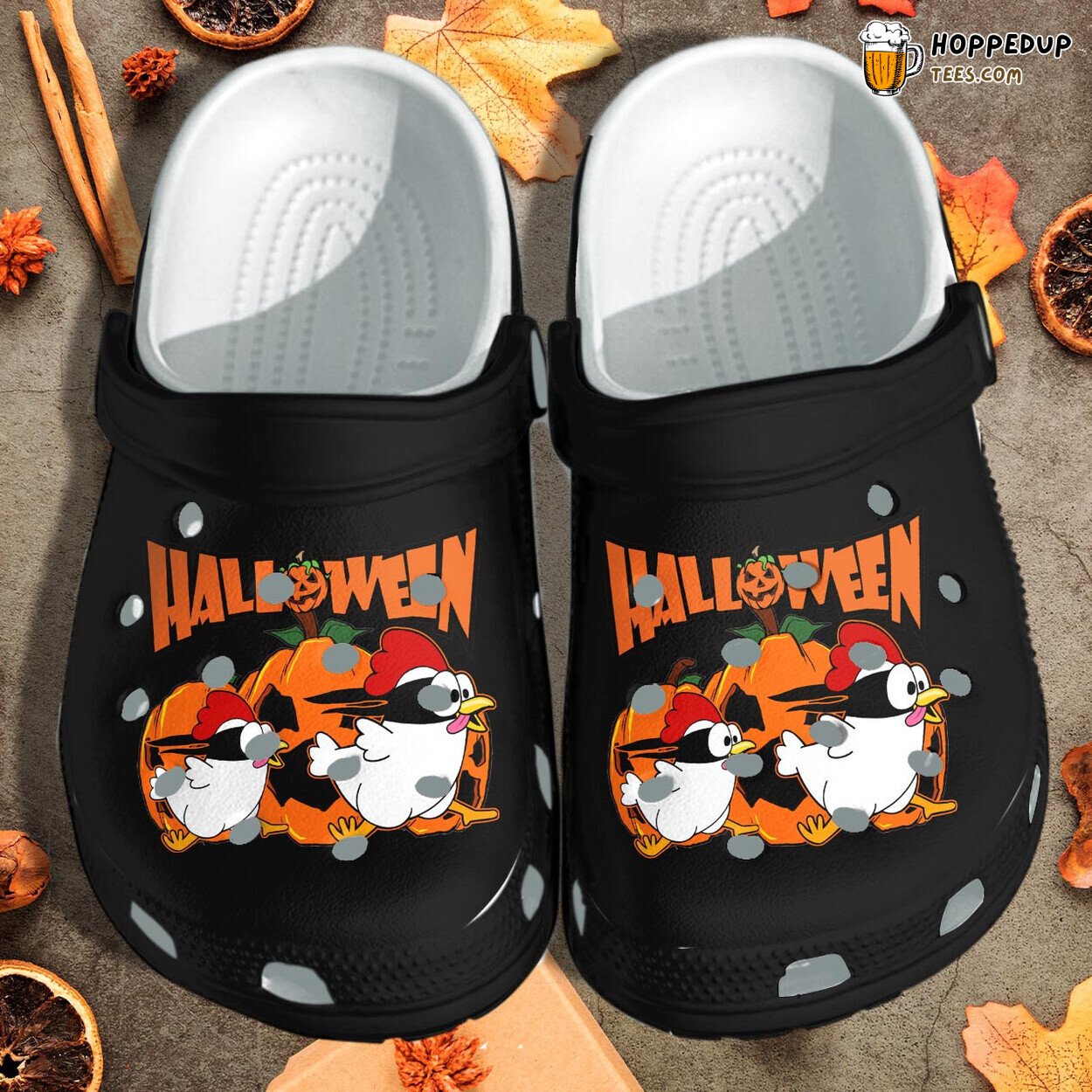 Happy Little Chickens Custom Shoes Halloween Pumpkin Outdoor Birthday Gift