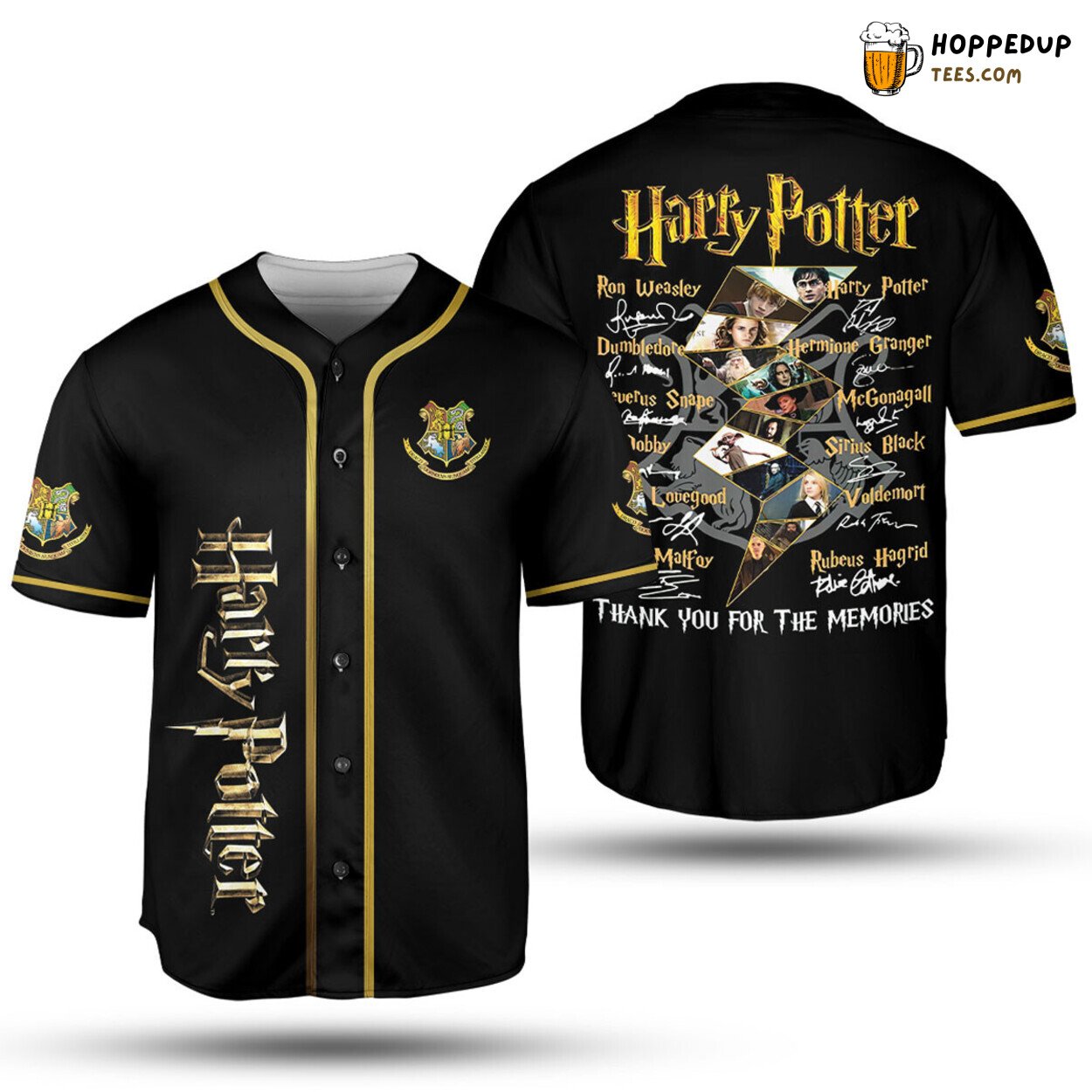 Harry Potter All Character Signatures Baseball Jersey Unisex Jersey Shirt