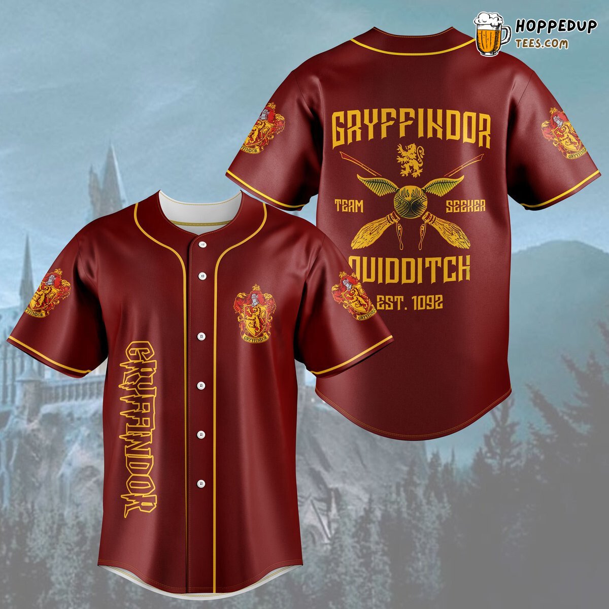 Harry Potter Gryffindor Quidditch Baseball Jersey Unisex Jersey Shirt