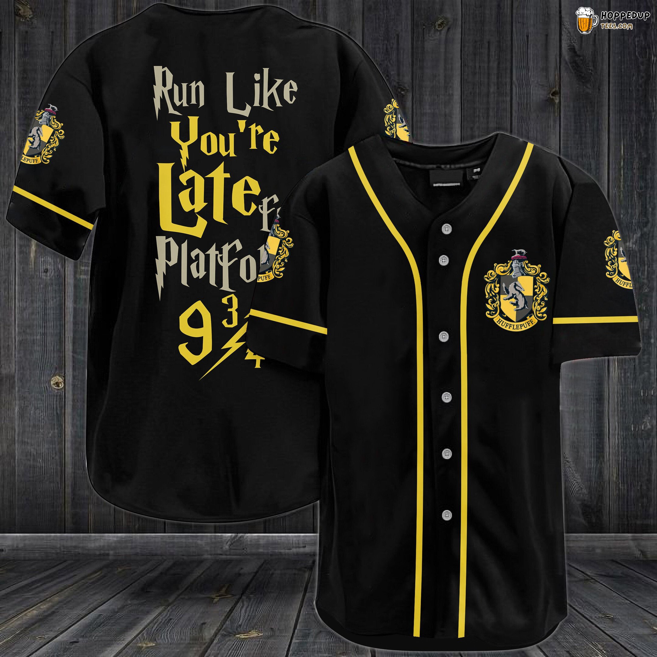 Harry Potter Run Like You’re Late For Platform 9 3/4 Baseball Jersey Black Unisex Jersey Shirt