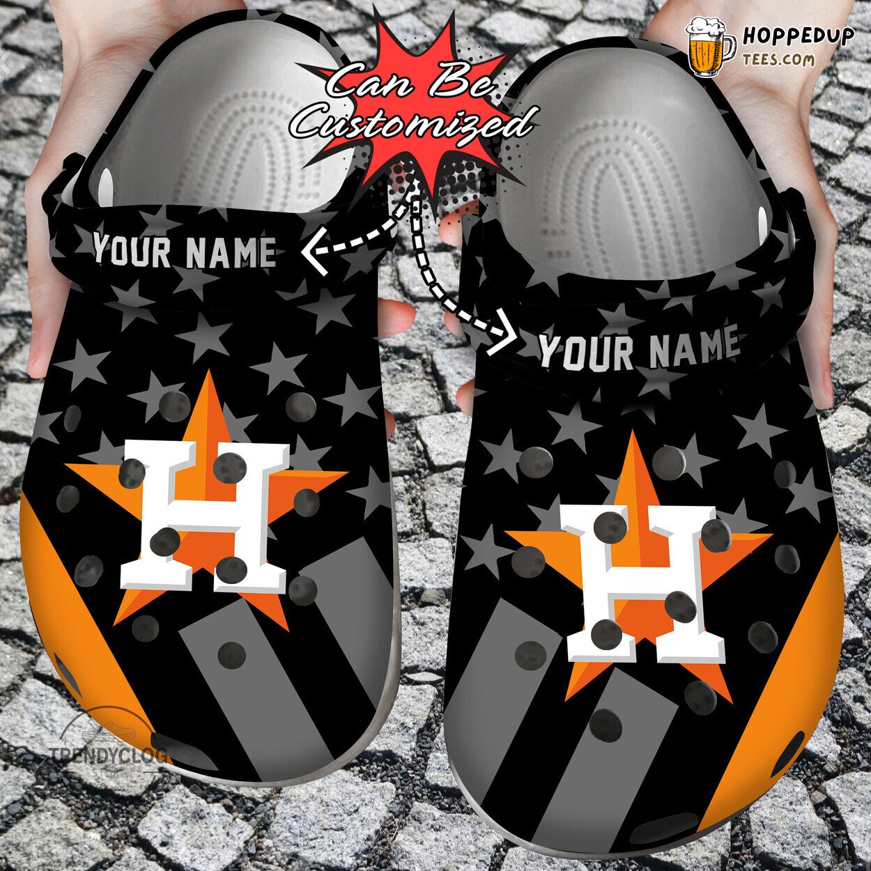 HAstros Baseball Star Flag Personalized Comfortable Clog Shoes