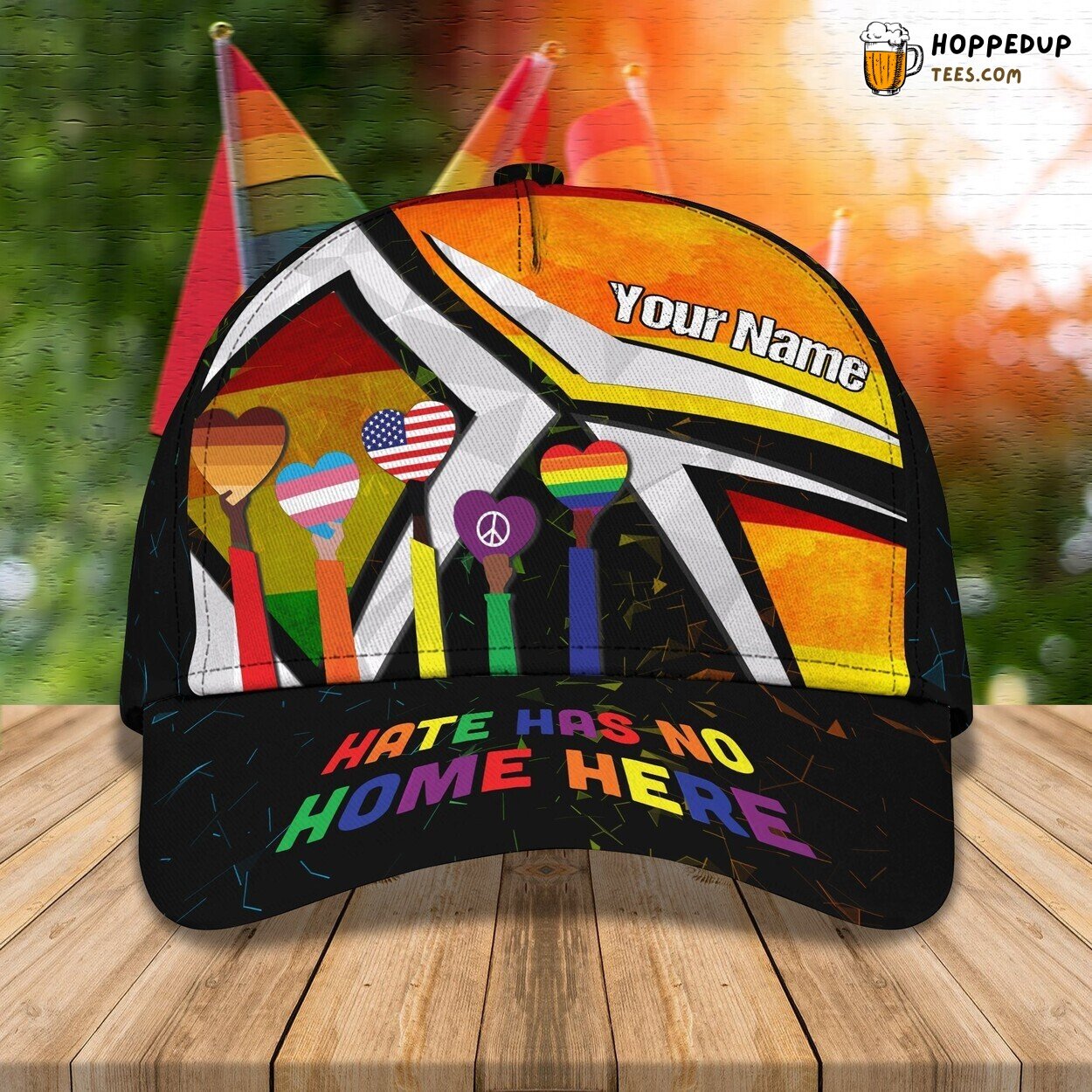 Hate No Home Here Personalized Name Classic Cap Special Design Hat