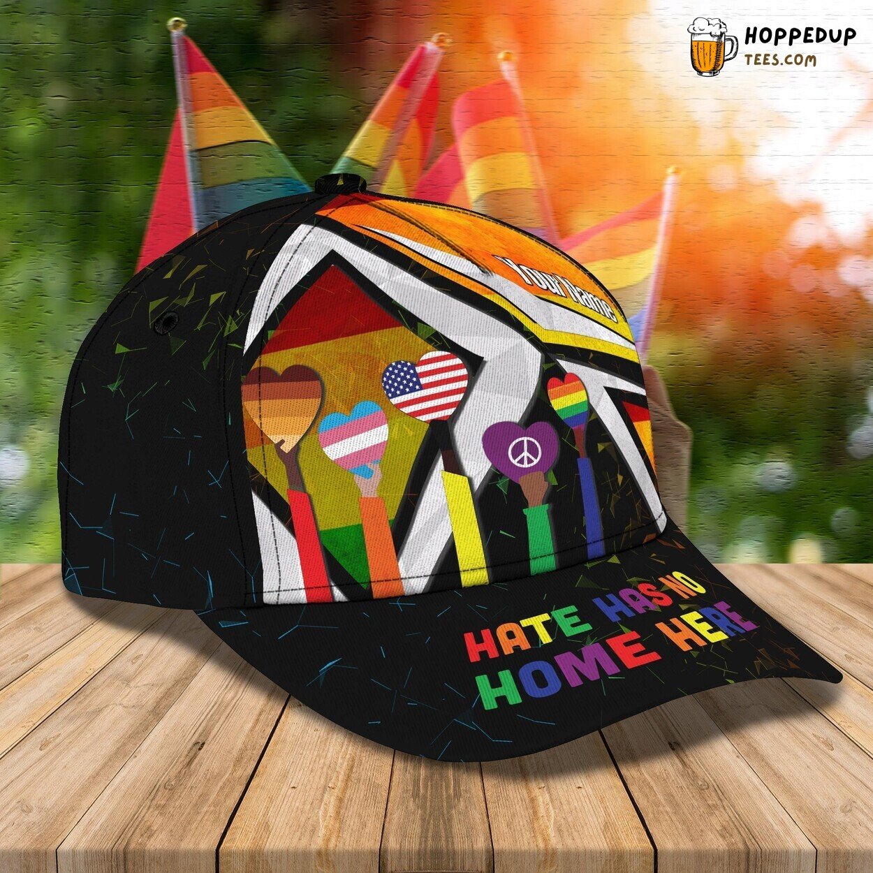 Hate No Home Here Personalized Name Classic Cap Special Design Hat