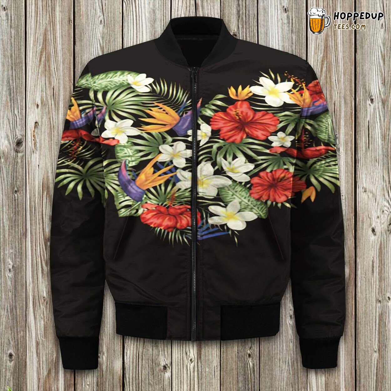 Hawaii Love Ocean Blue Winter Bomber Jacket Islander Dream Theme