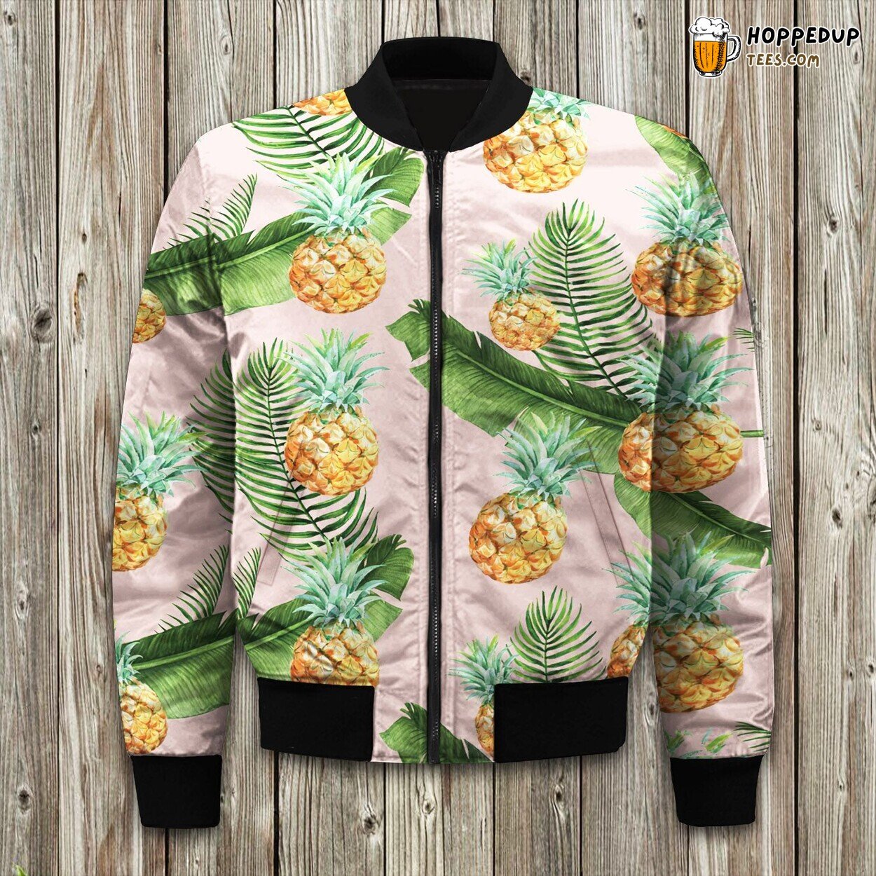 Hawaii Love Sunset Scene Winter Bomber Jacket Tropical Romance