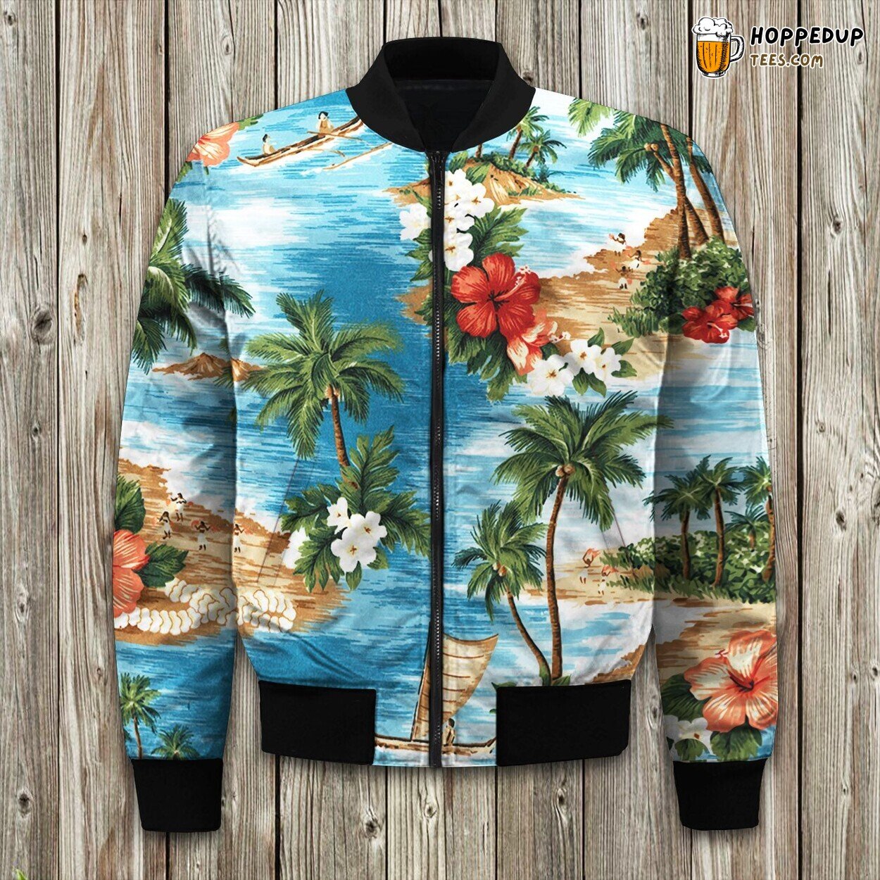 Hawaii Scenery Inspired Tropical Winter Bomber Jacket Unique Look