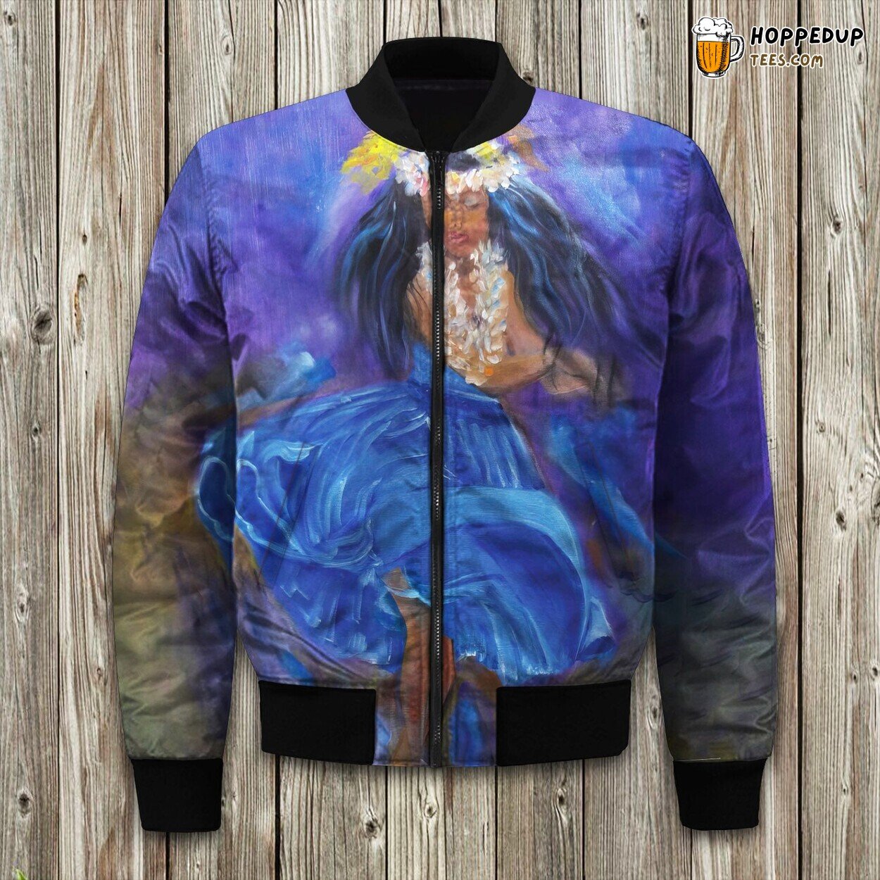 Hawaii Themed Design Winter Bomber Jacket Tropical Vibe Warmth