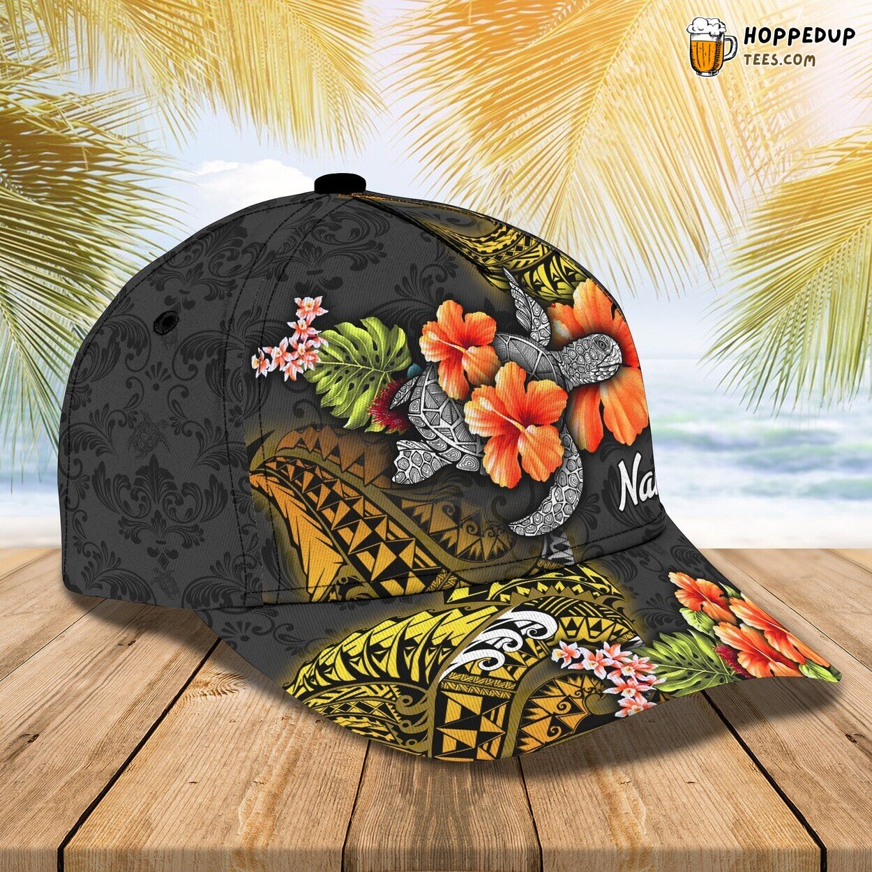 Hawaiian Vibes 3D Classic Cap Personalized Name Special Edition Design