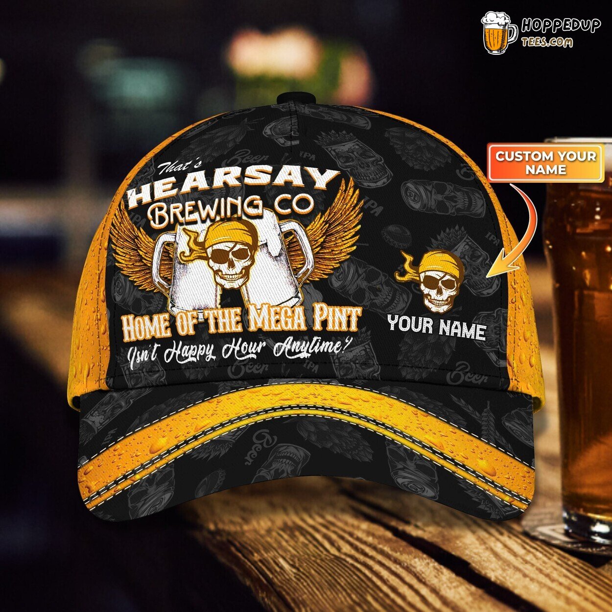 Hearsay Brewing Co Classic 3D Cap Personalized Name Premium Edition Series
