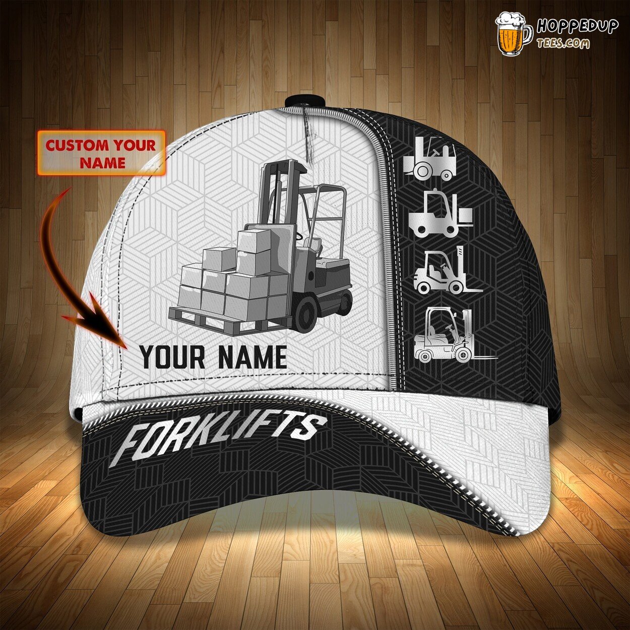 Heavy Lifting Series 3D Classic Cap Forklifts Personalized Name Edition